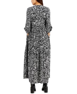 macy's black maxi dress