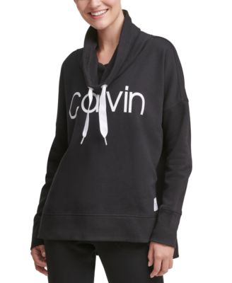 black funnel neck sweatshirt