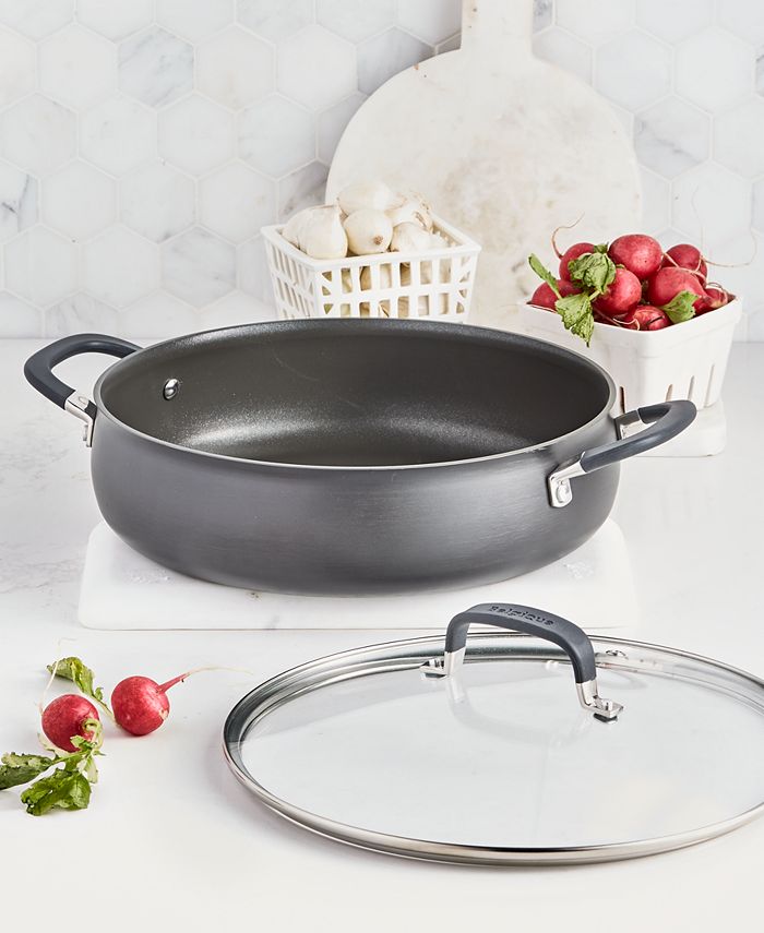 Belgique HardAnodized Aluminum 5Qt. Nonstick Everyday Pan with Lid