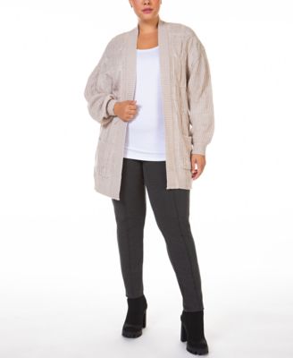 plus size long black cardigan sweater