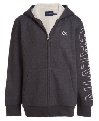 calvin klein youth fleece lined pullover hoodie