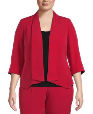 plus size red suit jacket