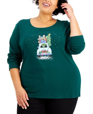 macys plus size holiday tops