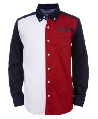 tommy hilfiger color block shirt