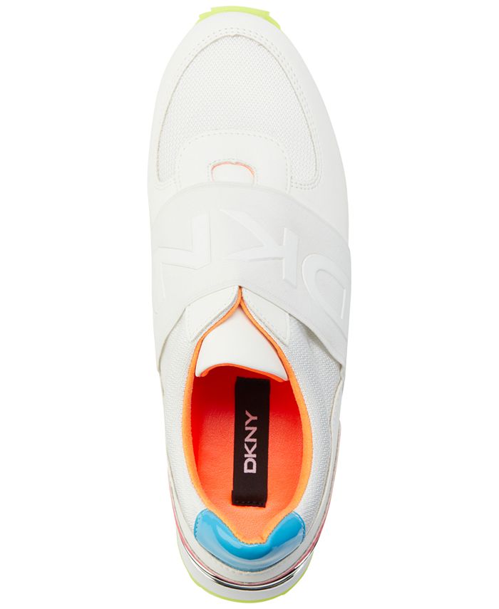 dkny slip on trainers white
