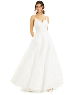 macys white gowns