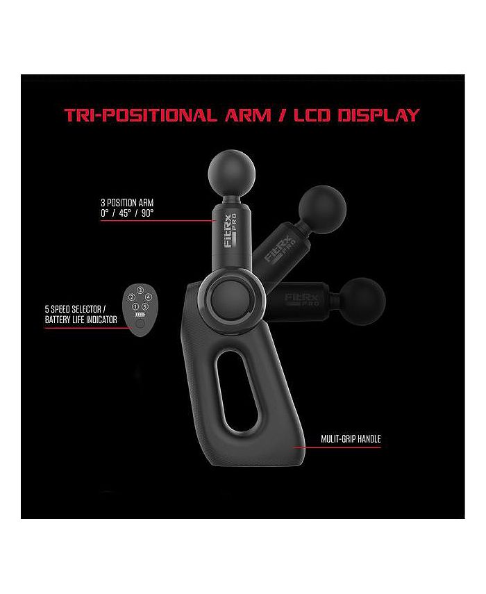 Tzumi FitRx Pro Muscle Massage Gun Handheld Therapeutic Percussion