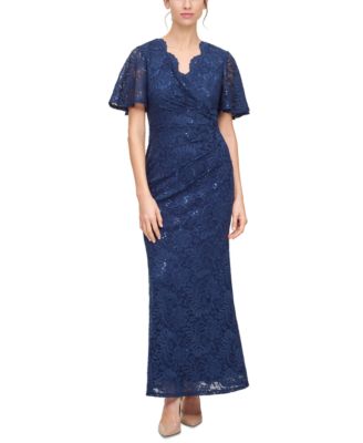 gown with butterfly sleeves