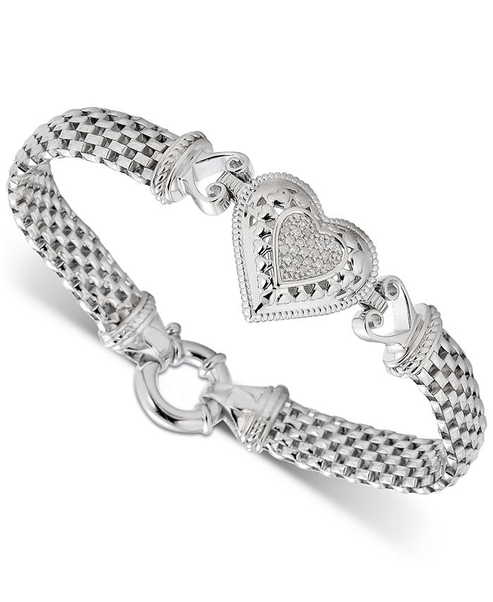 Macy's bracelets silver Clearance