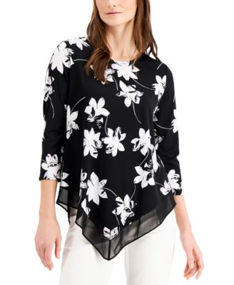 macys floral tops