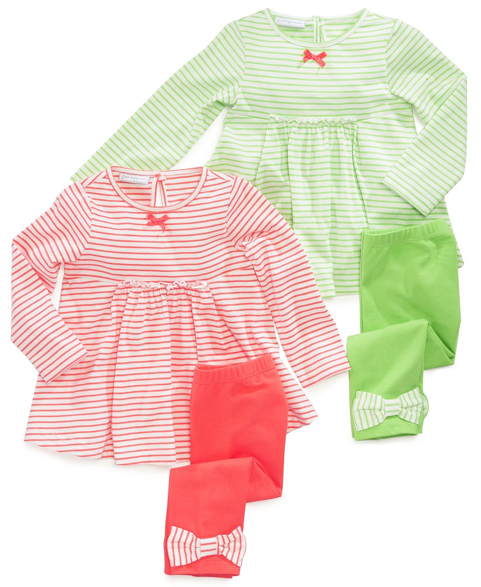 First Impressions Baby Set, Baby Girls 2 Piece Ruffle Dress and Leggings   Kids