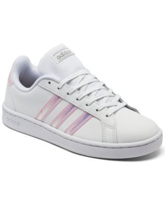 adidas white shoes with black lines