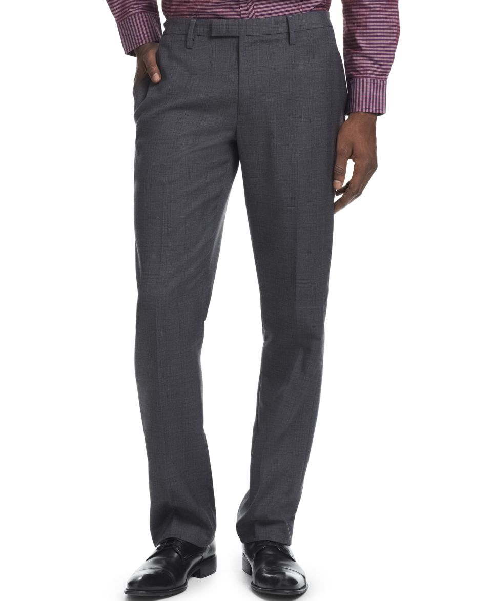 Kenneth Cole Reaction Dress Pants, Slim Fit Mini Windowpane   Pants   Men