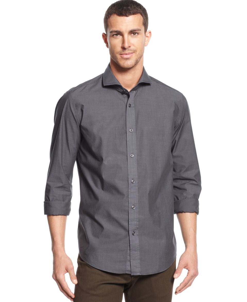 Hugo Boss Shirt, Sassari Core Long Sleeve Shirt   T Shirts   Men