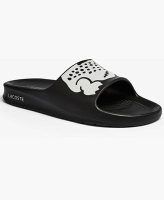 lacoste men's croco slide sandal