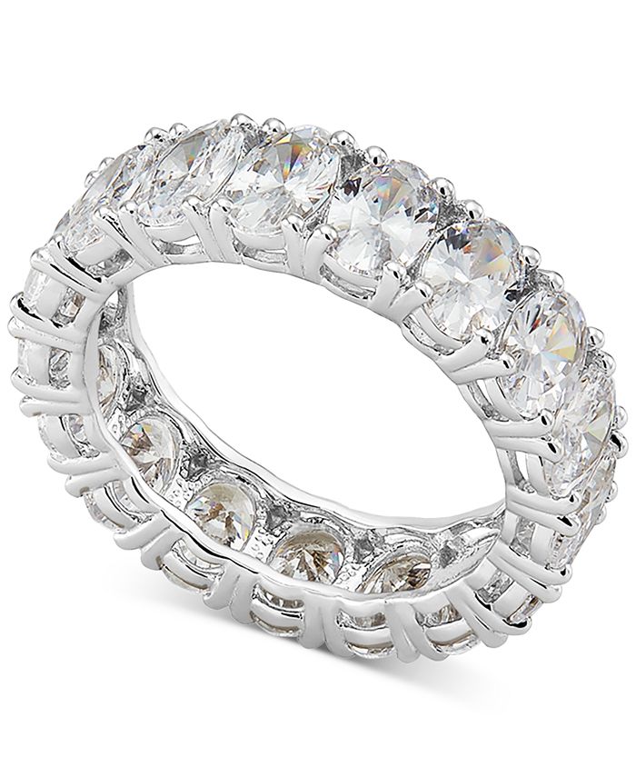 Arabella Cubic Zirconia Oval Eternity Band in Sterling Silver & Reviews ...