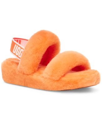 red ugg slides outfit