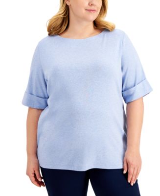 plus size cotton tops uk