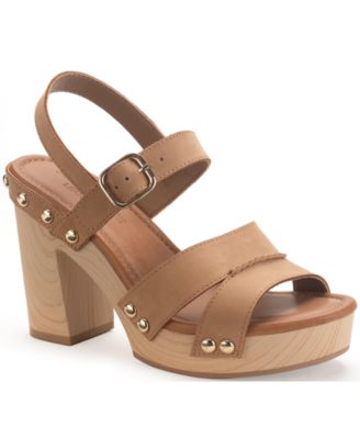 korks selyse platform leather sandal