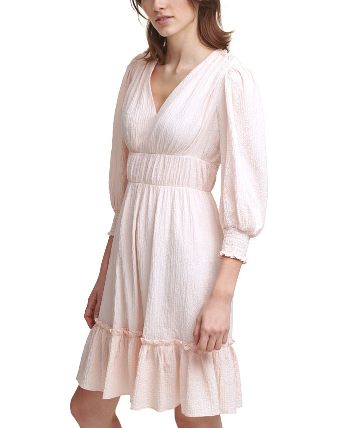 calvin klein ruched gown
