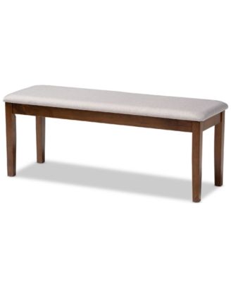 Обеденная скамья Teresa Modern и современный переходный стол с тканевой обивкой серого цвета