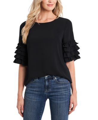 cece tiered ruffle blouse
