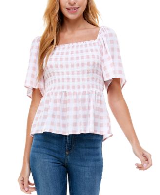 smocked babydoll top