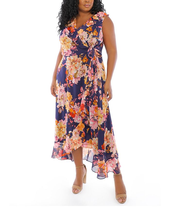 London Times Plus Size Floral-Print Maxi Dress & Reviews - Dresses ...