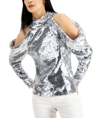 macys silver tops