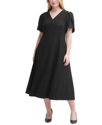 macy's calvin klein plus size dress