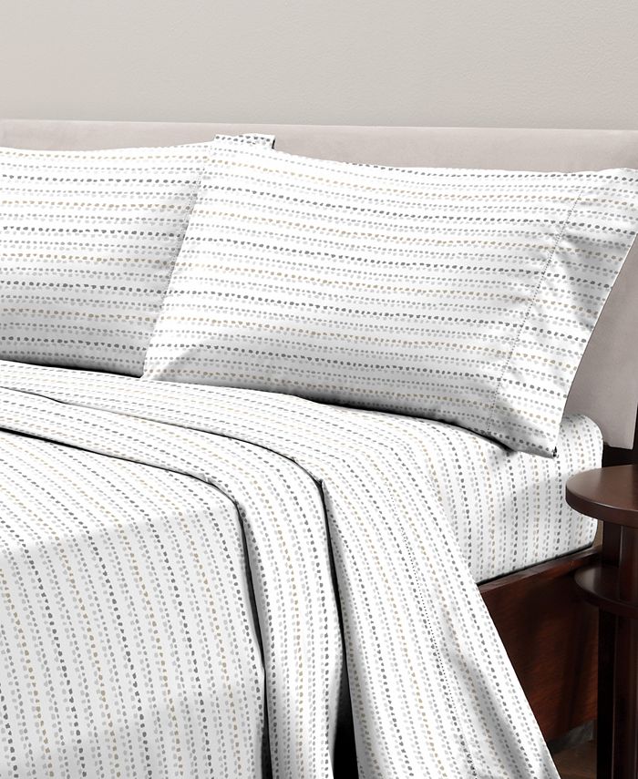 Sanders Printed Microfiber Twin 3Pc Sheet Set, Created for Macy's
