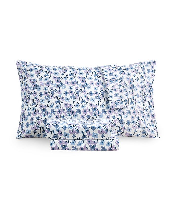 Sanders Printed Microfiber Twin 3Pc Sheet Set, Created for Macy's