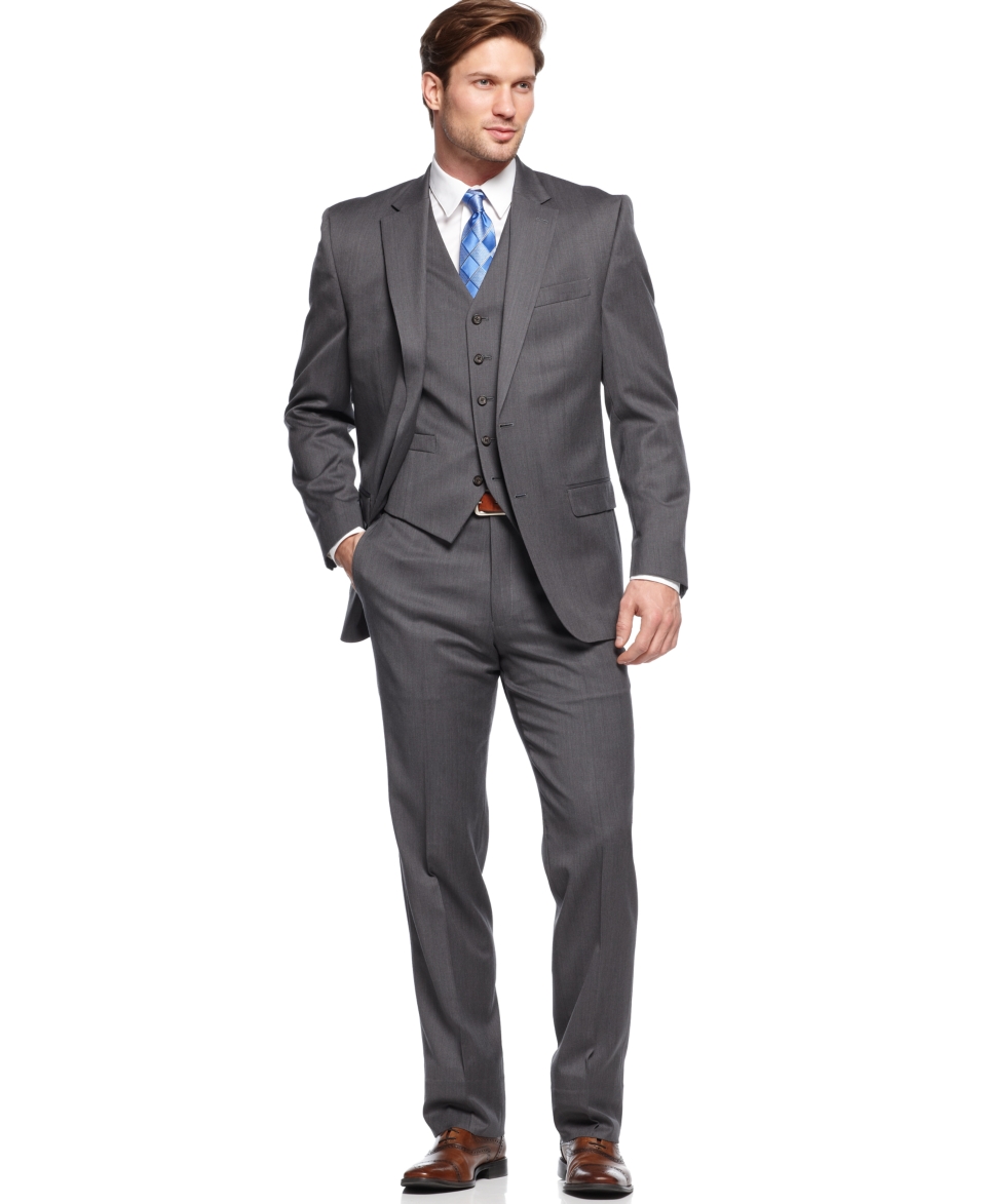 Lauren Ralph Lauren Suit Charcoal Solid Vested   Suits & Suit Separates   Men