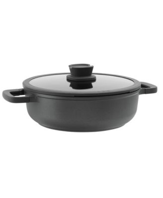 Сковорода для сотейника BergHOFF Leo Stone+ Керамическая с антипригарным покрытием, 11", с крышкой и 2 ручками, переработанная, 5 карат