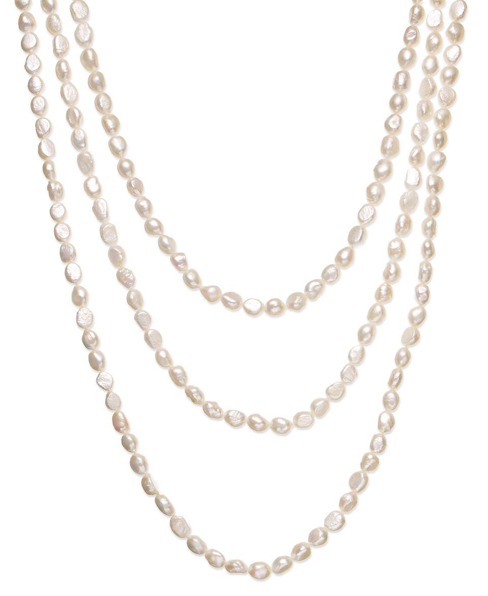 Majorica Pearl Necklace, Organic Man Made Pearl Endless Rope   Fashion Jewelry   Jewelry & Watches