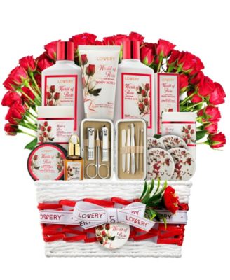 Подарочный набор для домашнего Спа-ухода за телом Red Rose, Набор для красоты и личной гигиены, Подарочный набор для ванны и тела, 35 предметов, без цвета