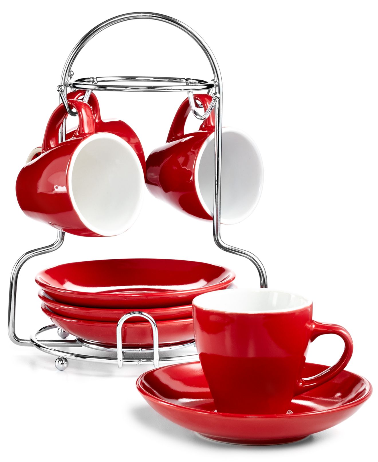 Imusa 8 Piece Espresso Set with Rack
