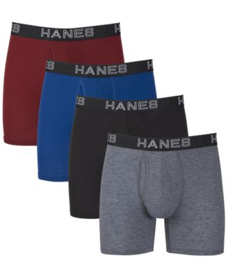 Мужские трусы-боксеры Hanes 4-Pk. Ультрамягкие трусы-боксеры с гибкой посадкой для максимального комфорта.