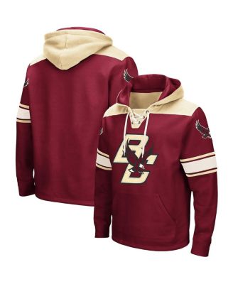 Мужская толстовка-пуловер Colosseum темно-бордового цвета Boston College Eagles 2.0 на шнуровке с капюшоном