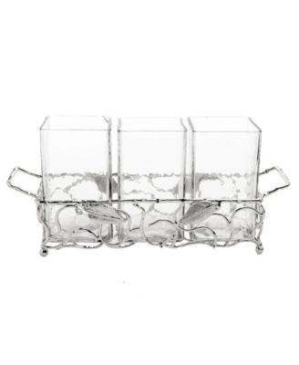 Листовой держатель для столовых приборов с чеканными вставками, 11,5 