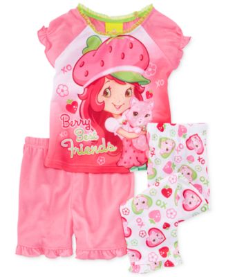 AME Toddler Girls' 3-Piece Strawberry Shortcake Pajamas - Kids - Macy's