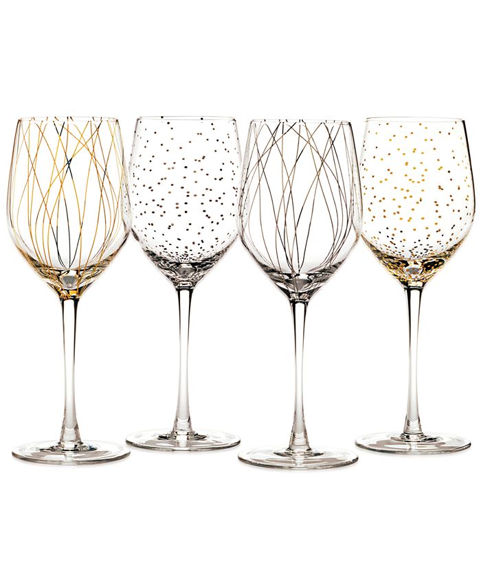 Mikasa Cheers Party Wine Glasses, Set of 4 A Macy's Exclusive & Reviews Glassware