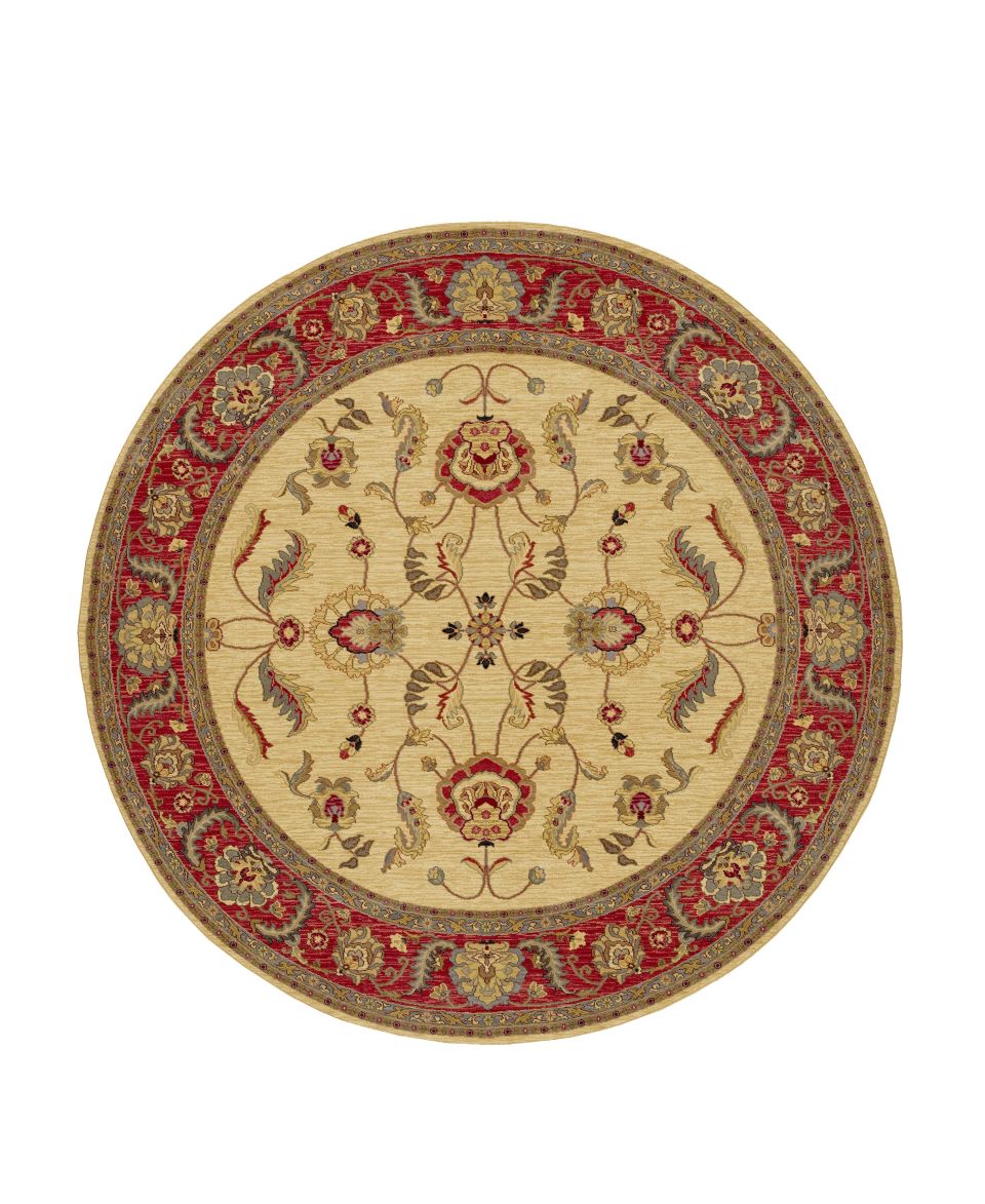 Rug, English Manor William Morris Red 4 11 Round   Rugs