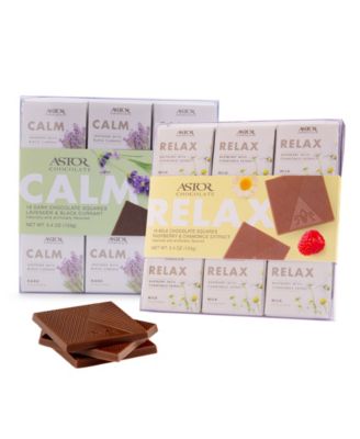 Astor Chocolate Herbal Duo с шоколадными квадратиками класса люкс в наборе Relax and Calm по 2 упаковки, 36 штук