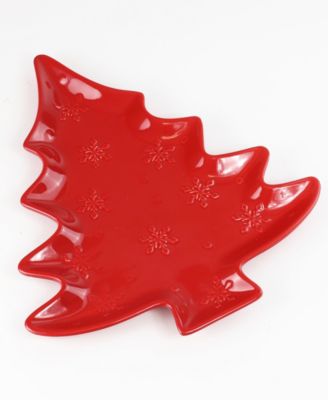 Праздничное блюдо из красного дерева Euro Ceramica Winterfest