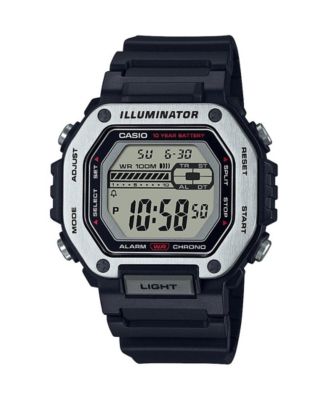 Мужские цифровые часы Casio из черной смолы, 47,2 мм, MWD110H-1AV