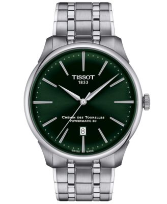 Мужские швейцарские автоматические часы Tissot Chemin des Tourelles Powermatic 80 с браслетом из нержавеющей стали 42 мм