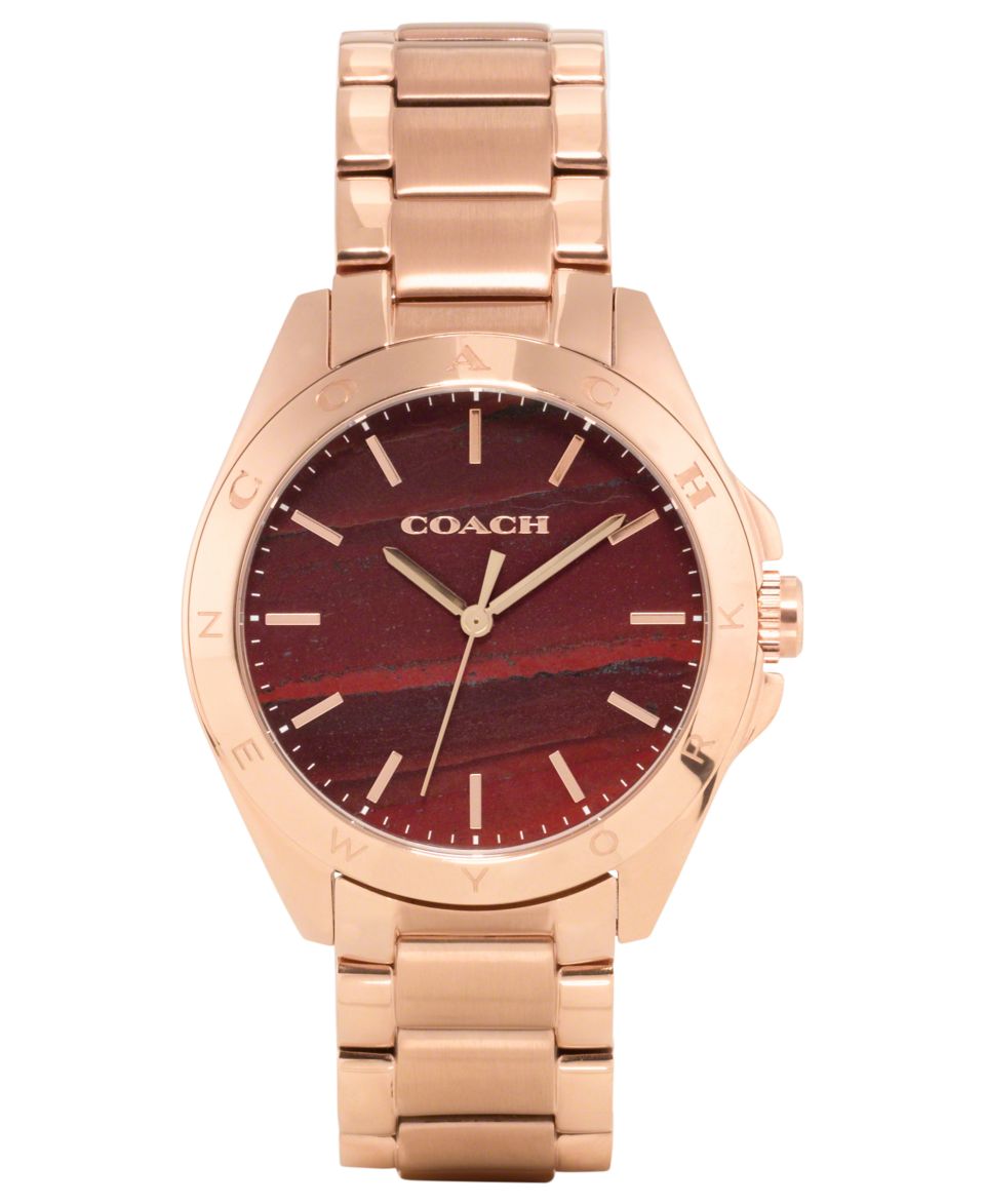 COACH WOMENS TRISTEN ROSE GOLD PLATED BRACELET WATCH 36MM 14502054