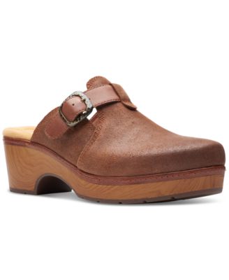 Женские сабо Clarks Paizlee Nora на платформе без застежки с пряжками 18890₽