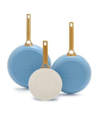 Набор сковород с антипригарным покрытием GreenPan Reserve из твердого анодированного алюминия и нержавеющей стали, состоящий из 3 частей